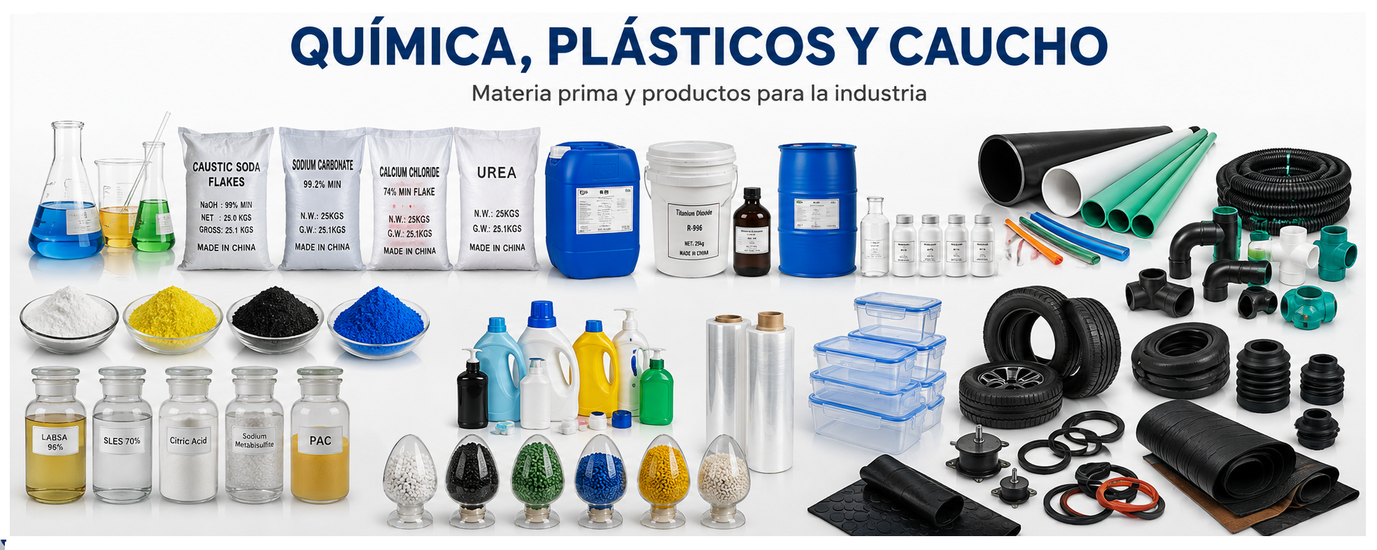 Química, Plásticos y Caucho