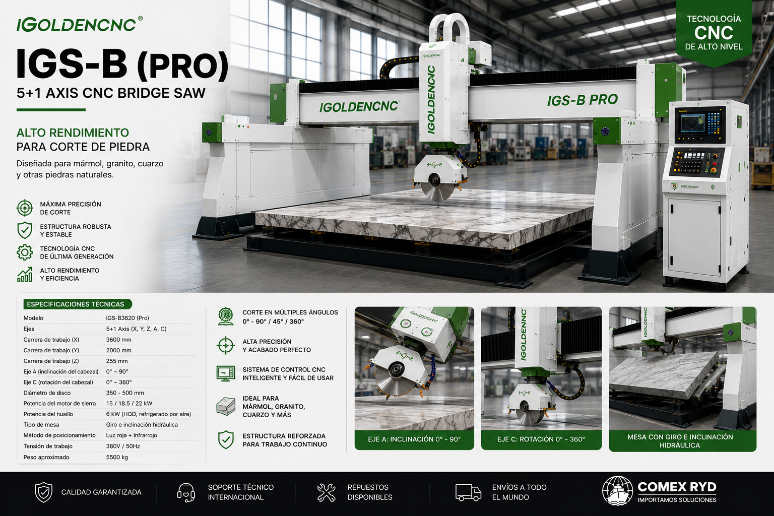 iGS-B（Pro）5-Axis CNC Bridge Saw