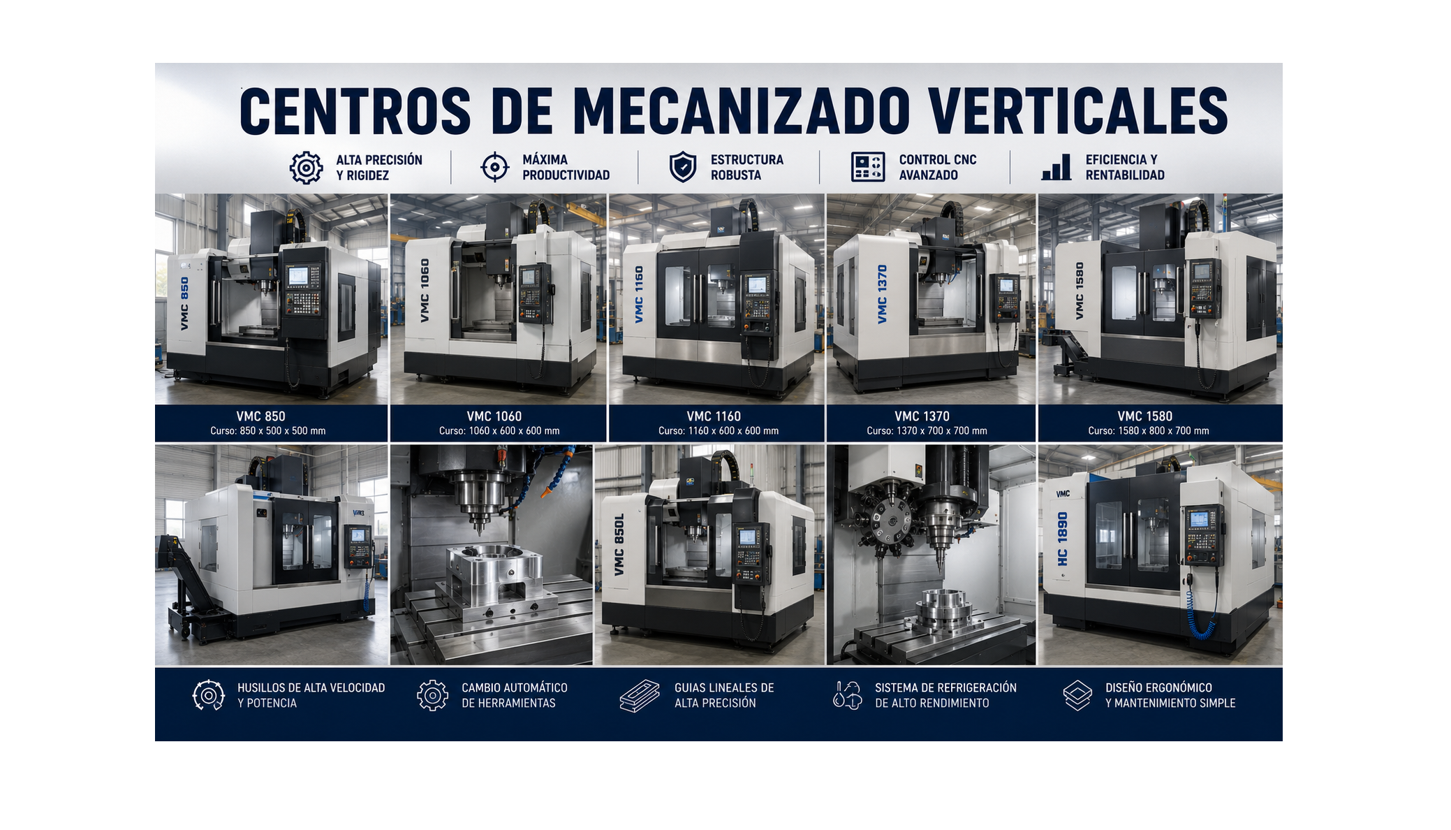 Centros de mecanizado verticales
