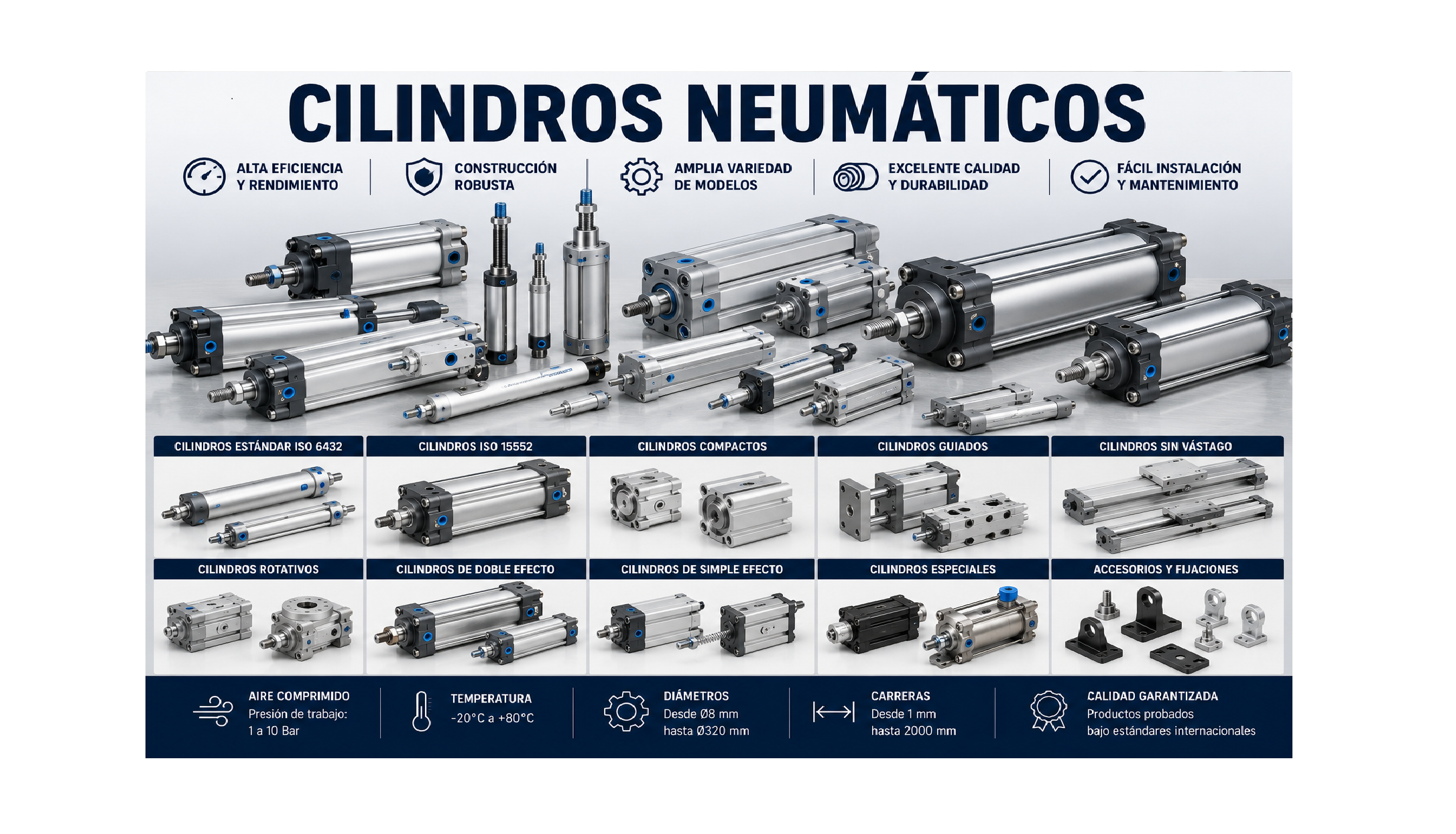 Cilindros neumáticos