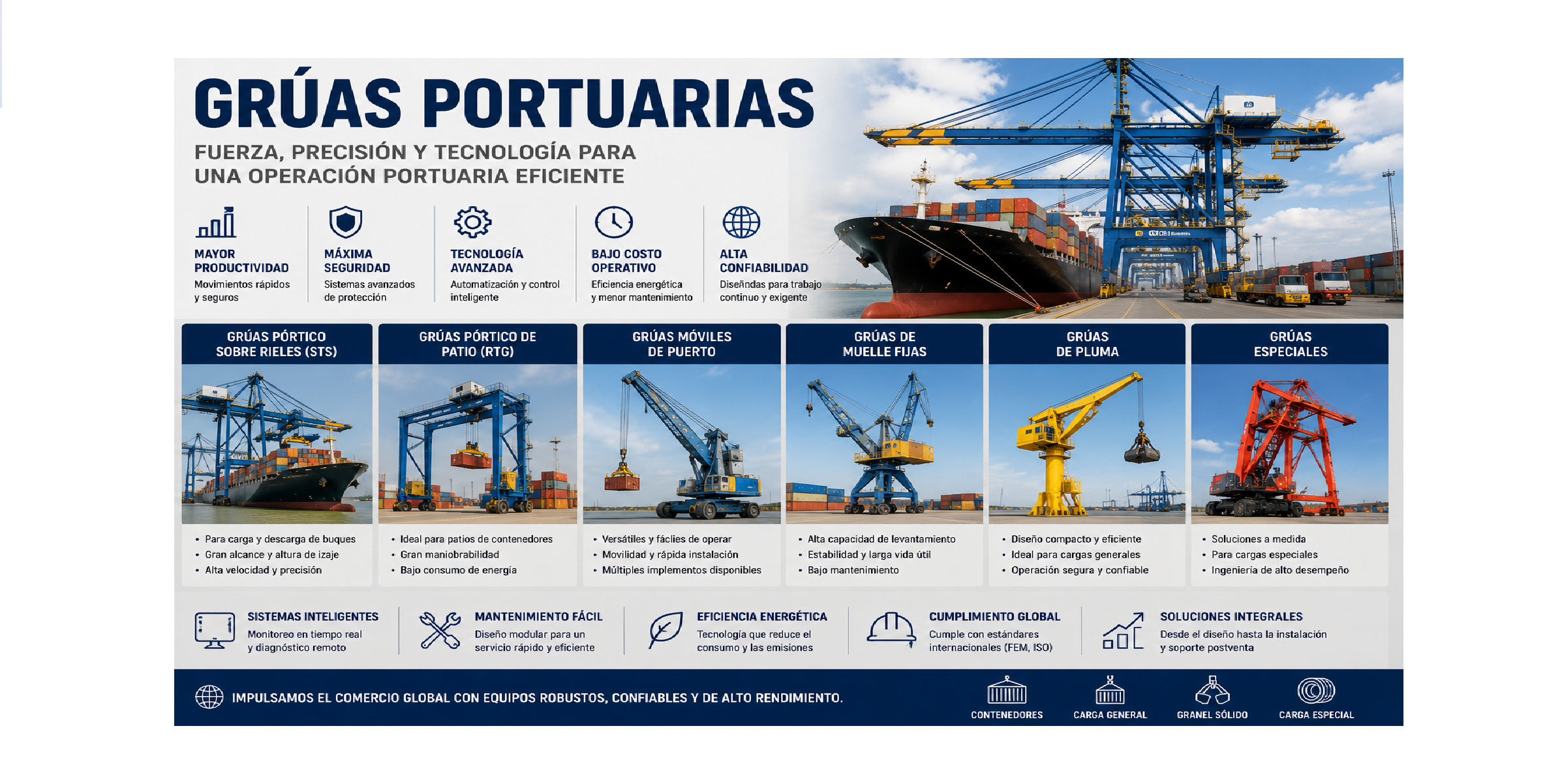 Grúas portuarias