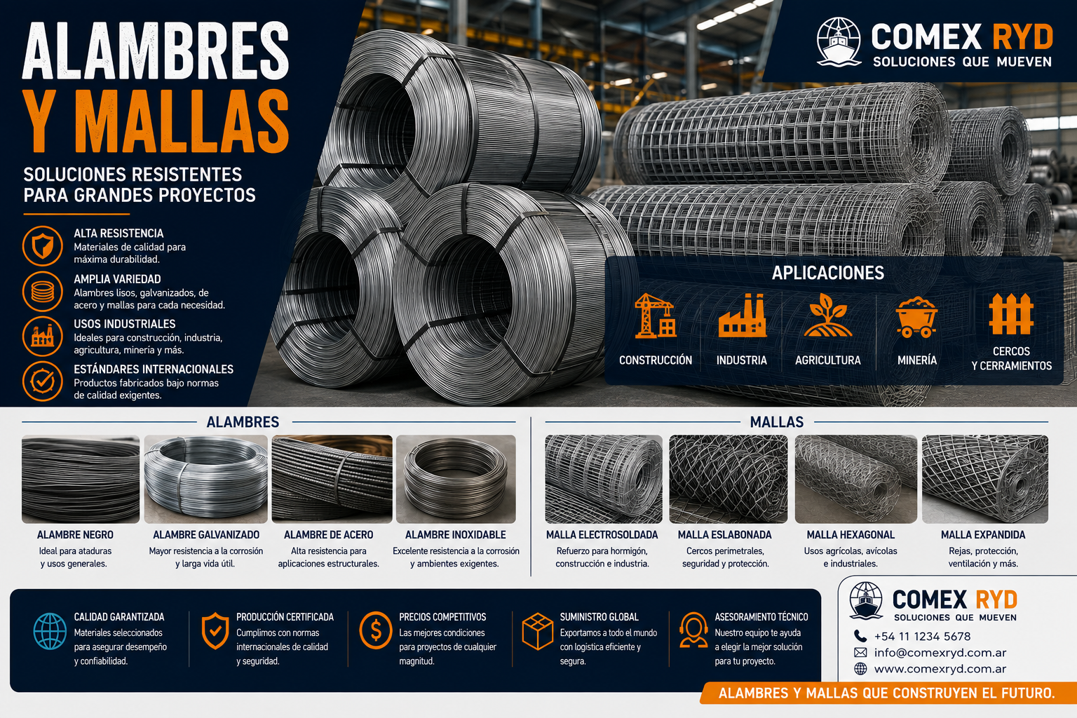 Alambres y mallas